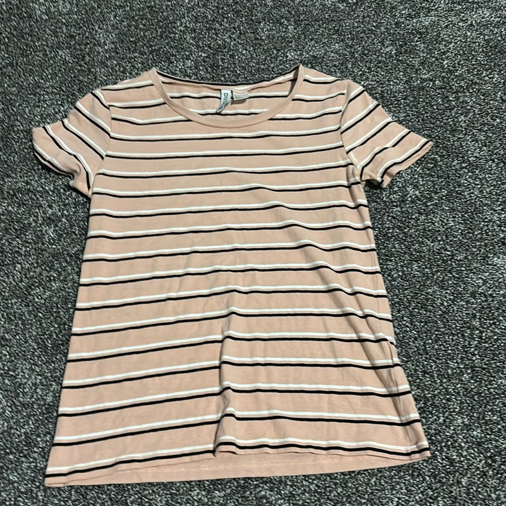 Peach striped tee